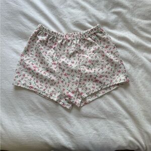 Free People Floral Athletic Shorts